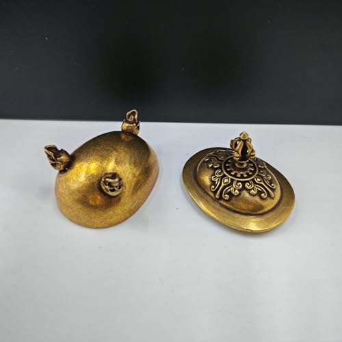 Antiker Räucherkessel, Breite 3,4 cm x Höhe 5,5 cm, verwendet im esoterischen Buddhismus, Buddhistisches Ritualobjekt, fünfzackiger Vajra, Vorderes Objekt, Tempel