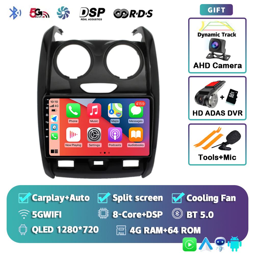 Android 14 Carplay 4G+WIFI for Renault Duster 2015 2016 2017 2018 2019 2020 DSP Car Radio Multimidia Video Player GPS Navigation