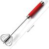 Hand Push Rotary Whisk Blender, Stainless Steel Semi-automatic Egg Whisk - 30cm