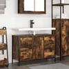 VidaXL Vanity Unit with Drawers Smoked Oak 90x34.5x60 Cm, Bathroom Vanity Unit, Under-Sink Bathroom Cabinet 861889