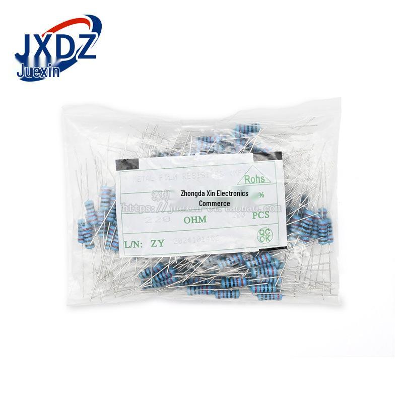 1/2W 1% Metal Film Resistors: 1R, 2R, 2.2R, 2.4R, 3R, 3.6R, 4.7R, 5.6R, 6.8R, 7.5R, 8.2R.