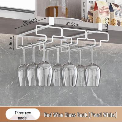 Punch-Free Wall-Mounted Wine Glass Rack