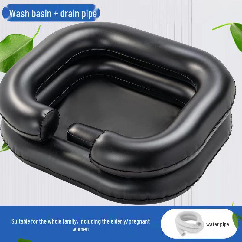 Inflatable PVC Shampoo Basin for Elderly, Pregnant Women & Salon Use