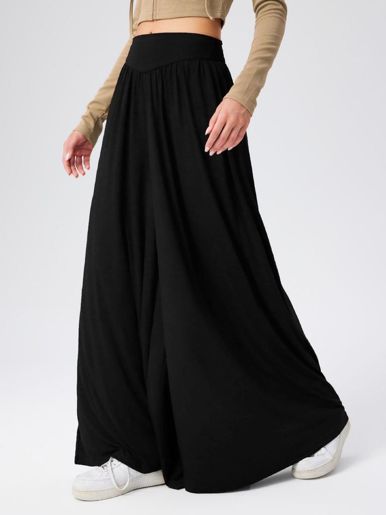 2026 Women's High Waist Wide Leg Dance Pants - Loose Fit, European & American Style, Summer Casual Drape Design