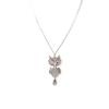 Les Trésors De Lily [N8181] - Silver 'Owls' Designer Necklace