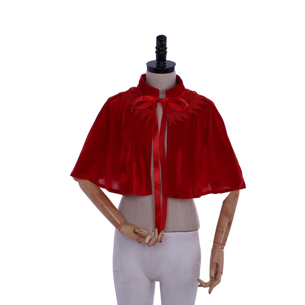 Victoria Lolita Gold Velvet Fantasy Princess Cape for Women