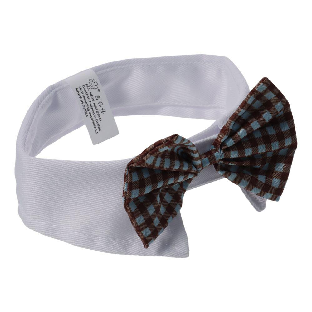 13,6*2,2 Pollici Scozzese Vintage Collare Poliestere Animale Domestico Scozzese Finta Cravatta Papillon Sicurezza Collare Gatto Animale Domestico