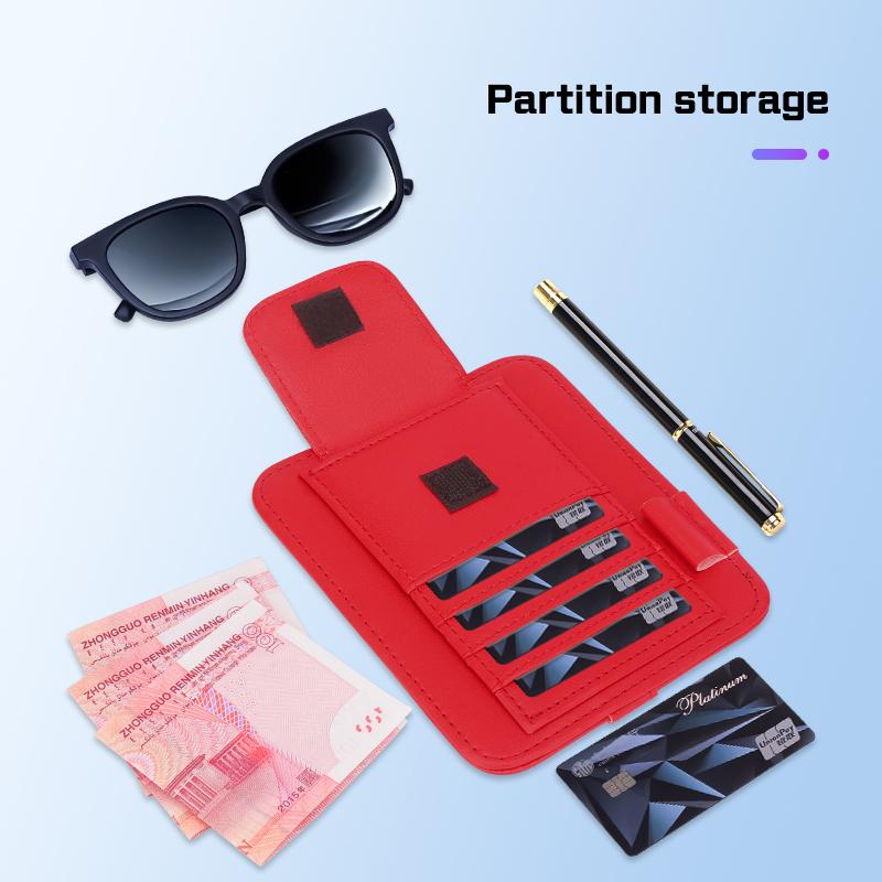 AABFP1 For KIA Rio3 K5 K2 K3K4 k9 Sportage Ceed Sorento Picanto Stinger Car Interior Visor Multi-Pocket Sunglasses Holder Glasses Clip