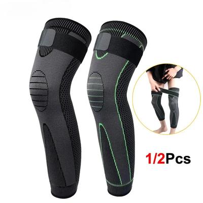 1/2 Stuks Volledige Been Compressiekous Met Band Voor Vrouwen Mannen Hardlopen Basketbal Voetbal Fietsen Lange Beenondersteuning