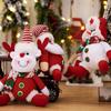 Santa Pendant Reindeer Hanging Pendant Christmas Tree Decorations Desktop Ornaments For Home Party Indoor Holiday
