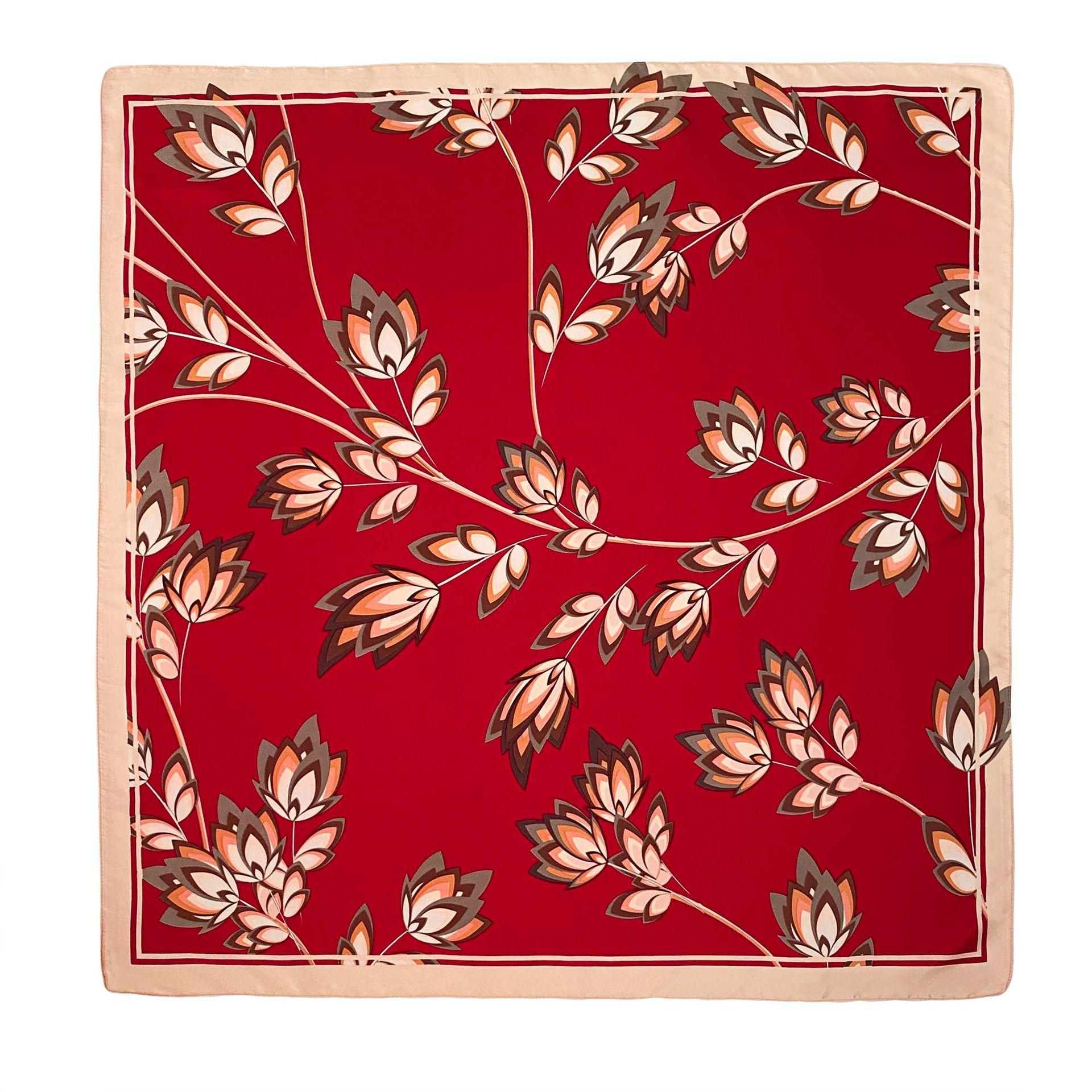 

Высококачественные роскошные шелковые шарфы, повязка на голову, шарфы, шейный шарф для женщин, шелковый шарф с цепочкой, женская декоративная шаль 90*90cm