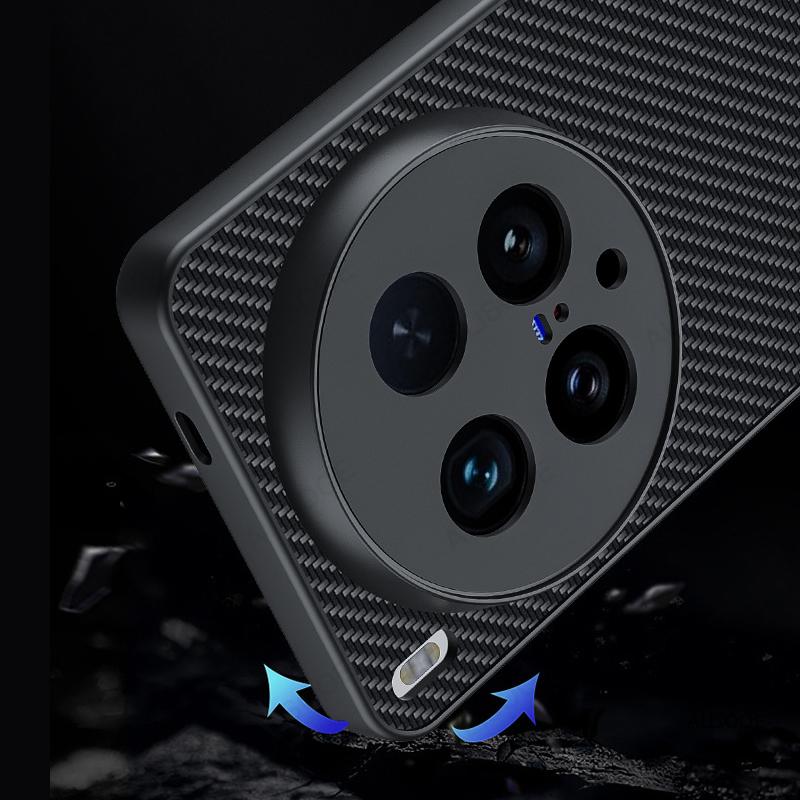 Shockproof Funda for VIVO X200 Ultra Case Luxury Fiber Texture PU Leather Protection Back Cover Capa