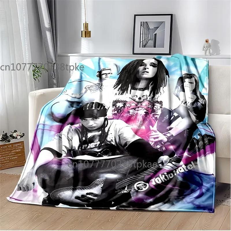 Tokio Hotel Band Music Blankets, Fashion Throw Blanket,for Bedroom Living Room Sofa Bed Office Car, Brithday Gift,Decke