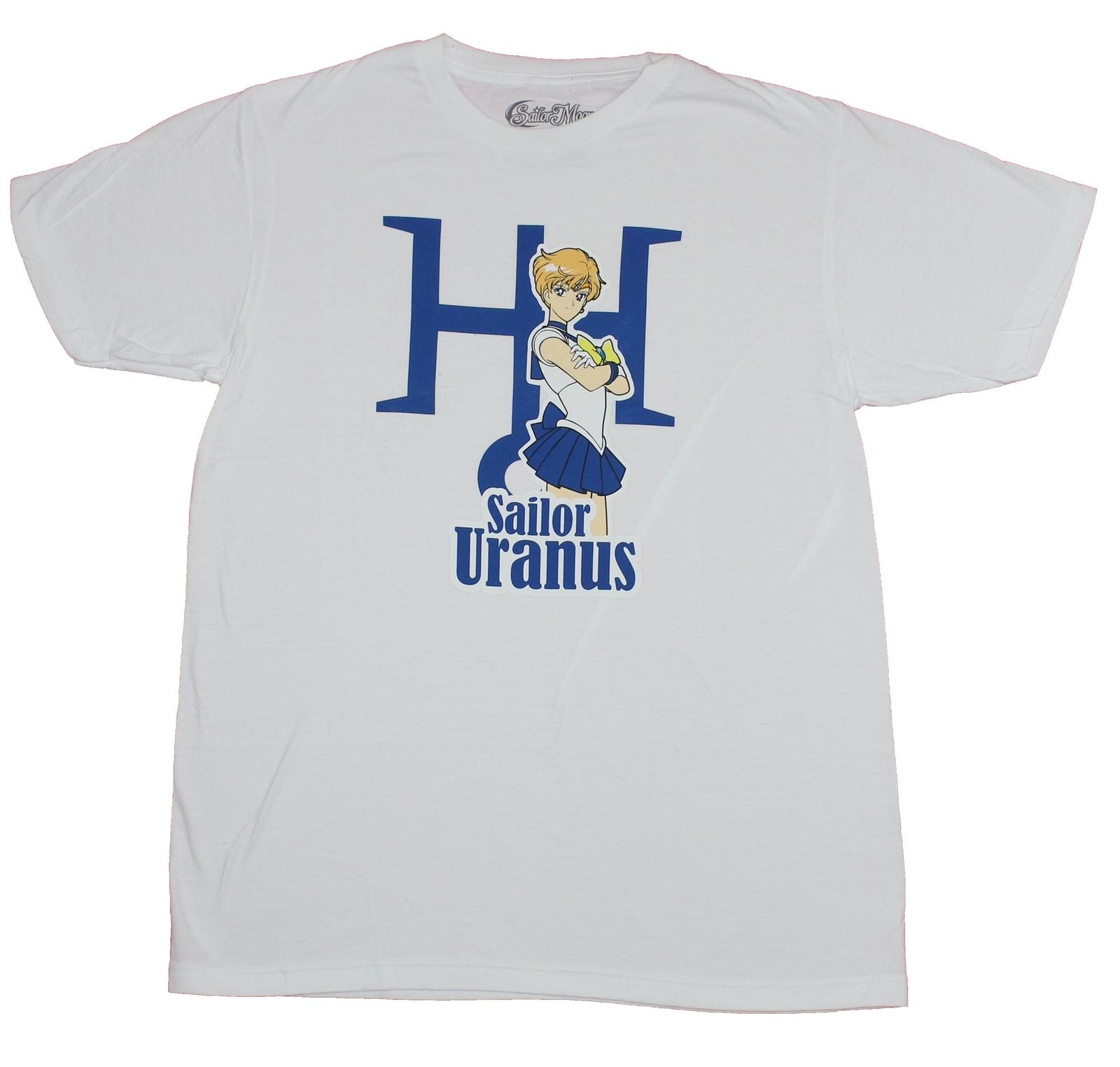 Sailor Moon Mens T-Shirt- Sailor Uranus Over Logo M