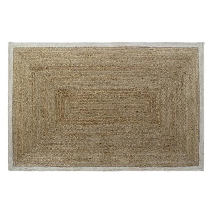 Tapis - DKD Home Decor - Blanc - Jute - Coton - 120 x 180 cm