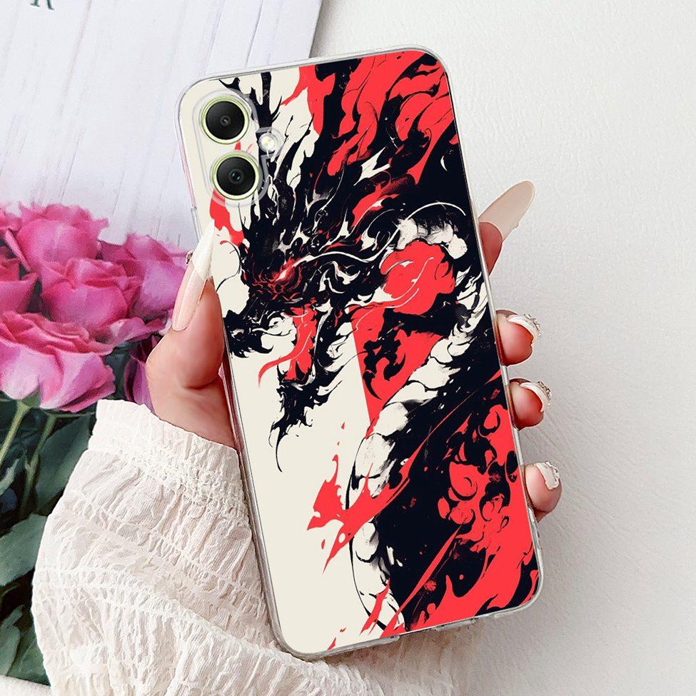 For Samsung A05 Case Clear Cute Cat Fashion Flowers Cool Painted Back Cover For Samsung Galaxy A05 Phone Case SM-A055F SM-A055M