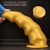 Riesiger Goldener Silikon Analplug mit Gewinde Dildo Realistischer Großer Schwanz Sexspielzeug für Männer Fisting