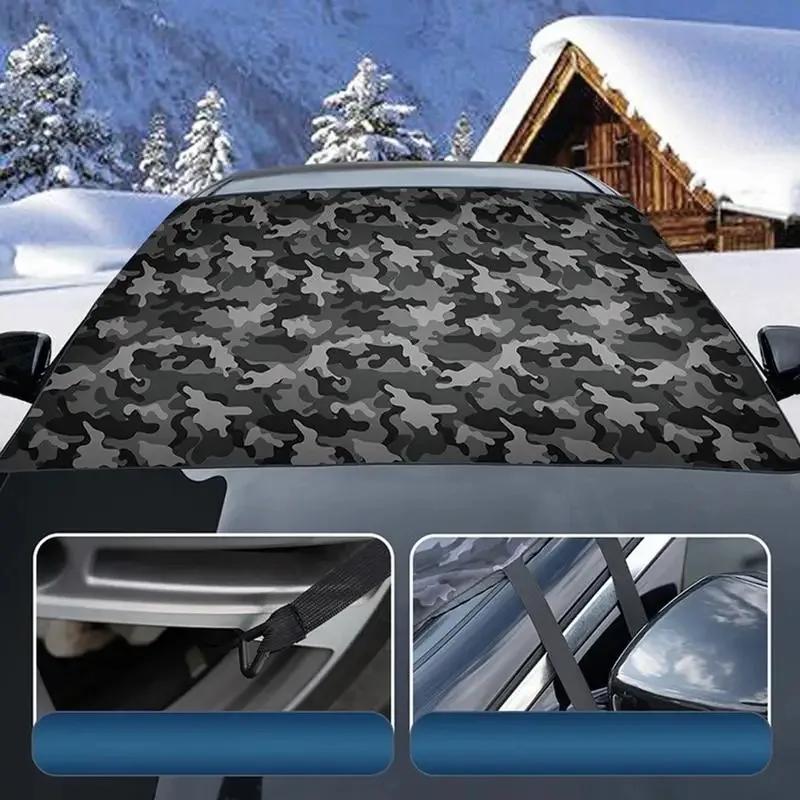 Car Windscreen Sun Shade - Front Window Snow Ice Covers, Sun Protection, Camouflage, Car Windshield Ice Shield, Snow Cover