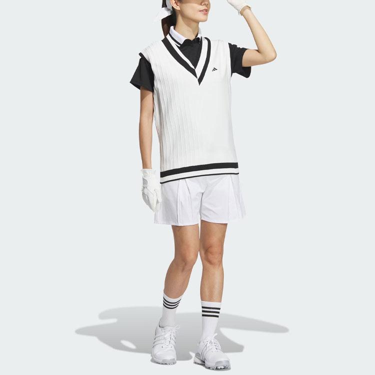 Adidas Loose Fit Knit Golf Vest Women Vests White IK9799