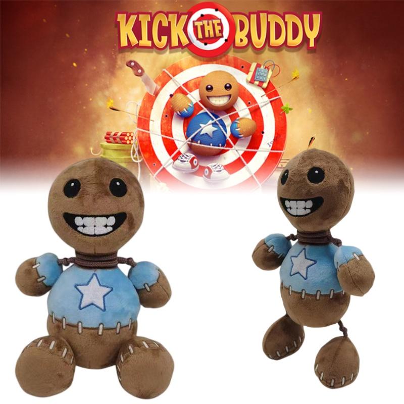 Kick The Buddy Plush Toy Crystal Soft Fur, Brown, 30cm Height, Pp Cotton Filling