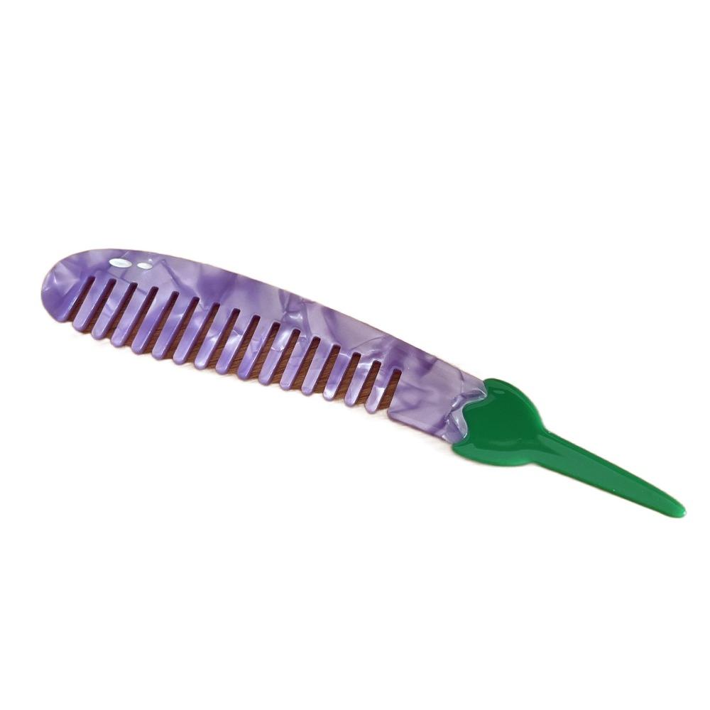 Wide Toothed Acetate Comb Fruit Design Barber Shop Comb Portable Hairdressing Comb  Women