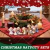 11 Pieces Christmas Nativity Scene Set Miniature Nativity Scene Resin Statues Holiday Party Supplies Collection Gifts