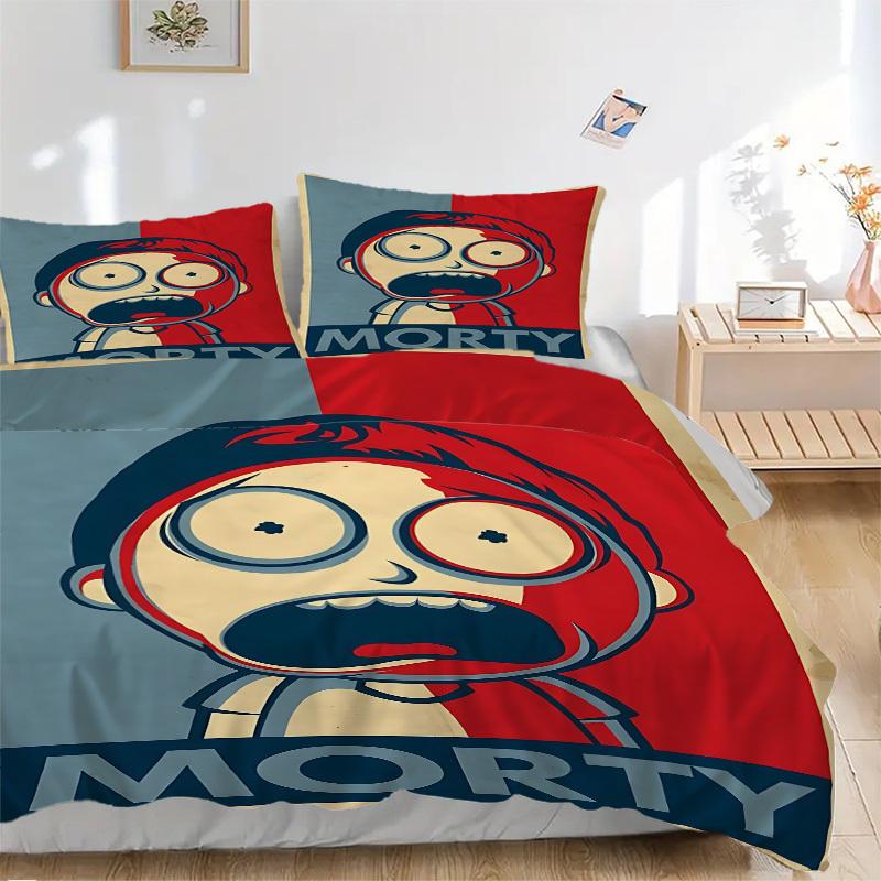 

3pcs MORTY Duvet Cover Set, 1 Duvet Cover + 2 Pillowcases (No Insert), Cozy Bedding, Bedroom Set, Easy Care, Durable yy251103083 135x200cm