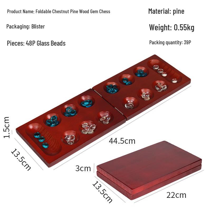 

Brangdy Foldable Wooden Mancala Game