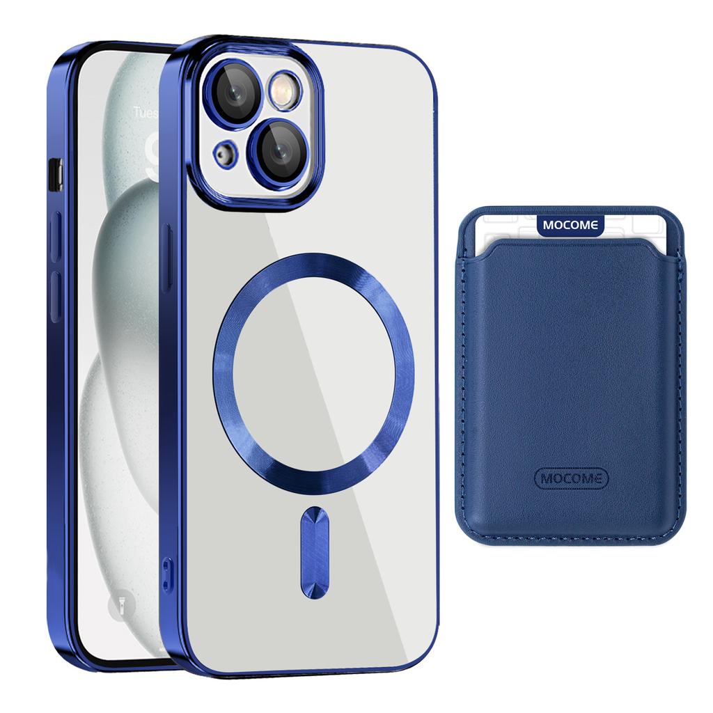 For iPhone 15 Case Compatible with MagSafe TPU + PC Mobile Cover with Card Bag