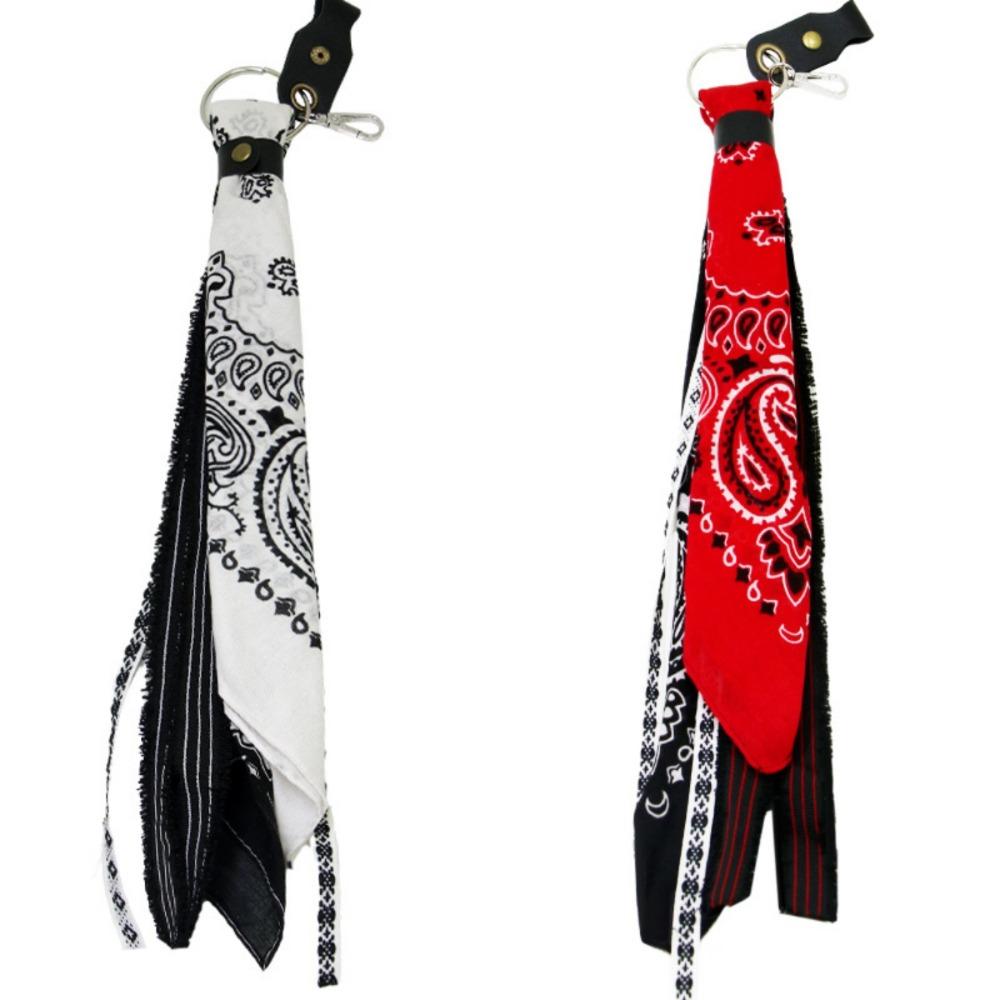 Universal Handmade Streamer Hip Hop Retro Tassel Decoration  Biker Headscarf