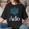 Unisex Unisex Tshirt Ado Blue Rose Vintage 100 Cotton Tees Short Sleeve Goth Jrock Aesthetic T Shirt Crewneck Clothing Classic