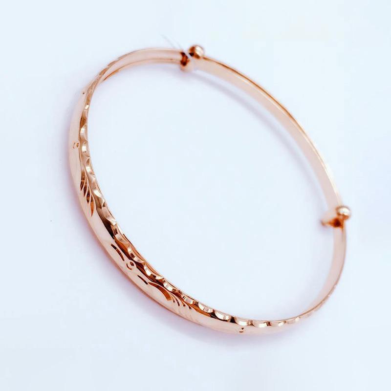 Pure Purple Gold Women'S Pattern Pull Bracelet Fashionable Atmosphere Color Gold Plated Rose Gold Bracelet