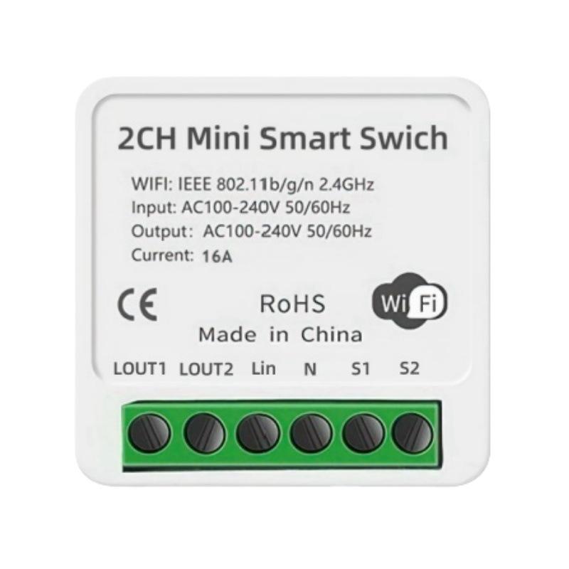 Graffiti Zigbee/WiFi Smart Multi-channel Switch: On-Off, Dry Contact, Curtain Control, Dimming, Metering Compatibility