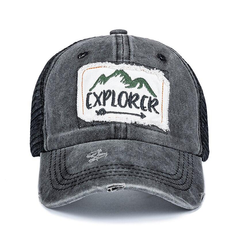 Nieuwe Casual Buitenpet Voor Mannen Vrouwen Eenvoudig Letter Patch Ontwerp Baseballpet Zomer Mode Streetwear Mesh Truckerpet