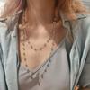 Luxury Necklace Double-Layered White Pearl Necklace for Women Fashionable Long Chain Dress Accessories Gift for Girl Mother