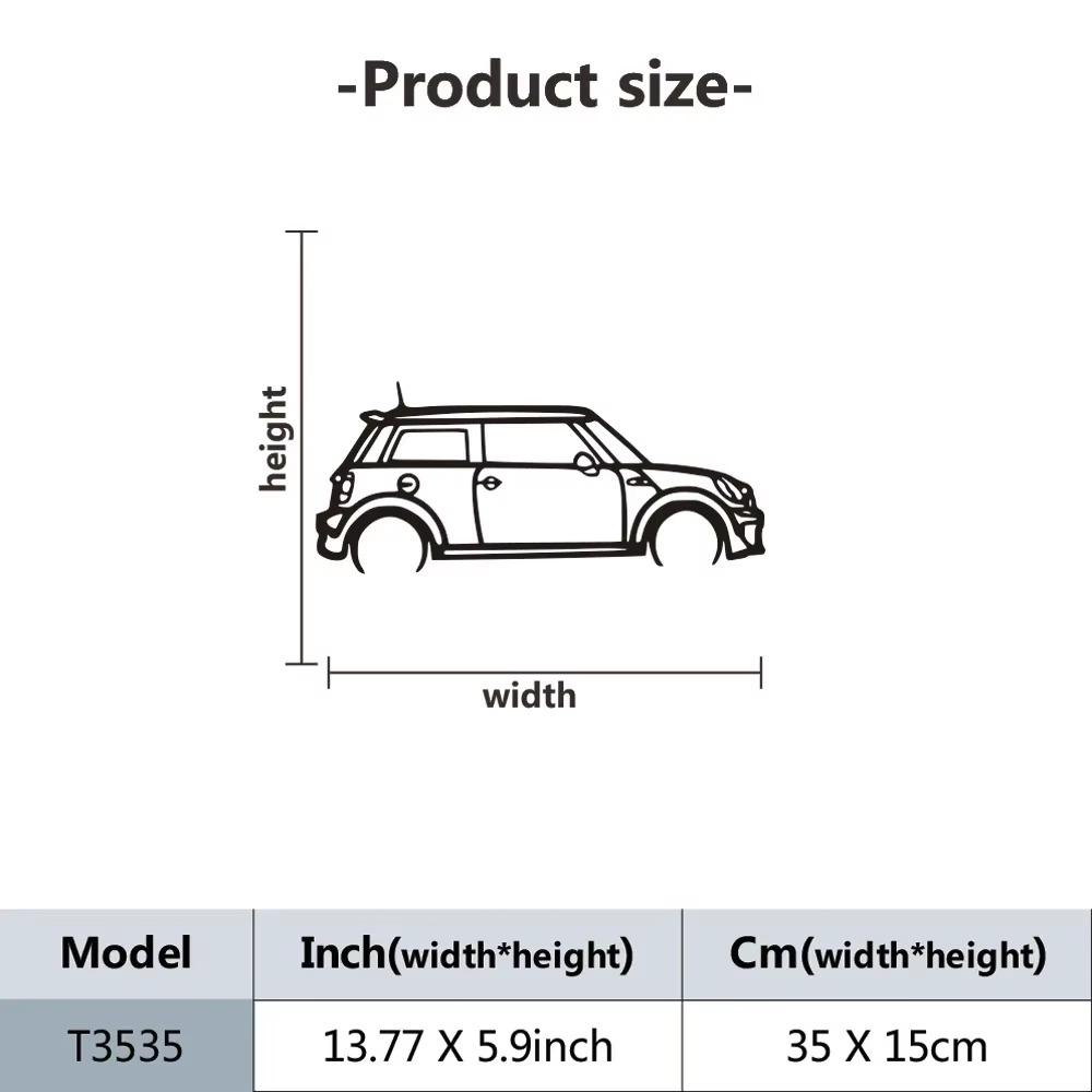 

1PC 1PC силуэт металл настенное искусство, Mini Cooper металл настенное искусство, гаражный знак настенный подвесной дом