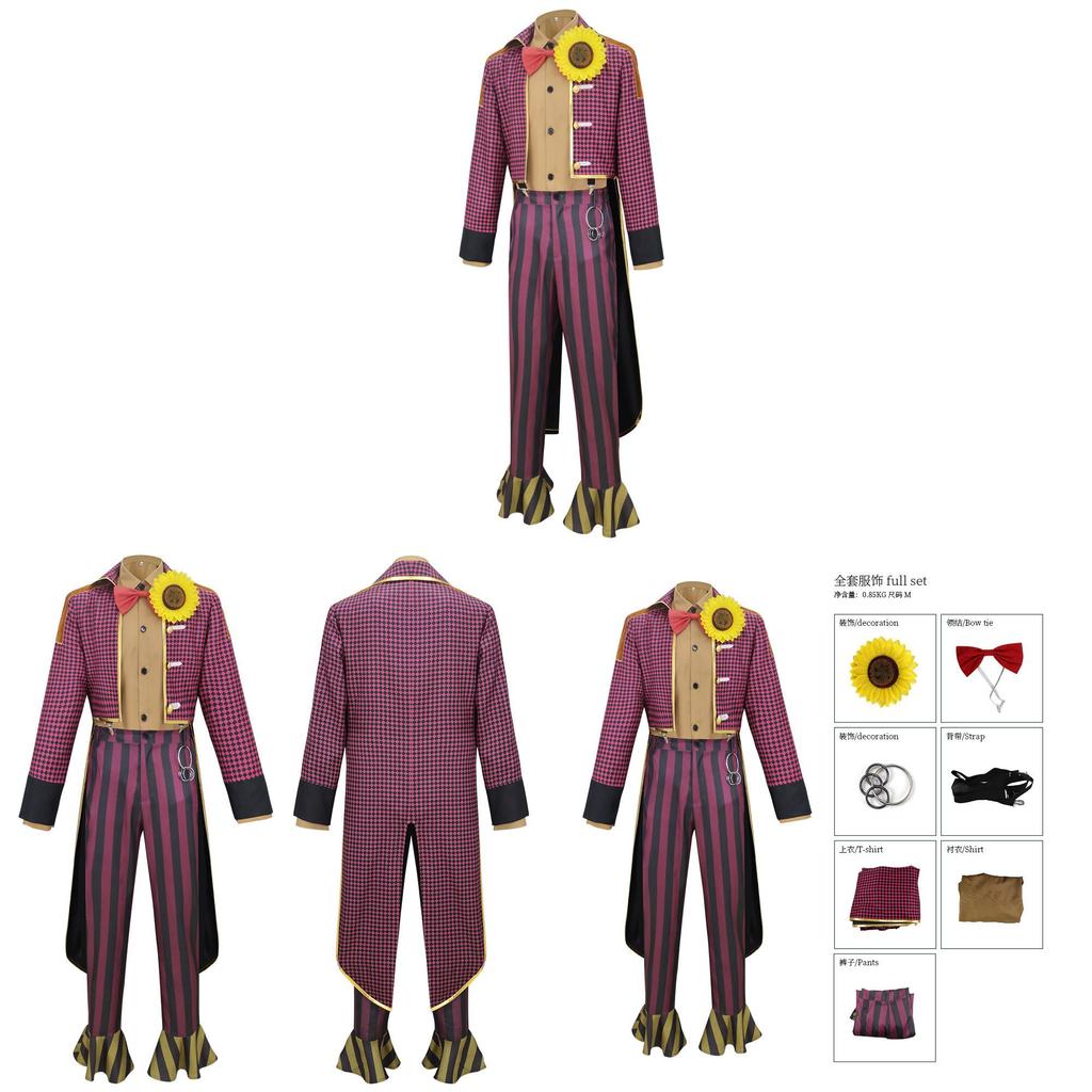 Dead By Daylight Clown Cosplay Costume Full Set With Printed Design For Cosplay Fans