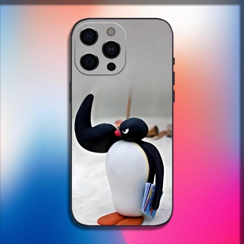 

Cartoon P-Pingu Penguin Cute Phone Case For iPhone 16,15,14,13,12,11,Pro,X,XS,Max,XR,Plus,Mini Soft Black Cover iPhone15pro