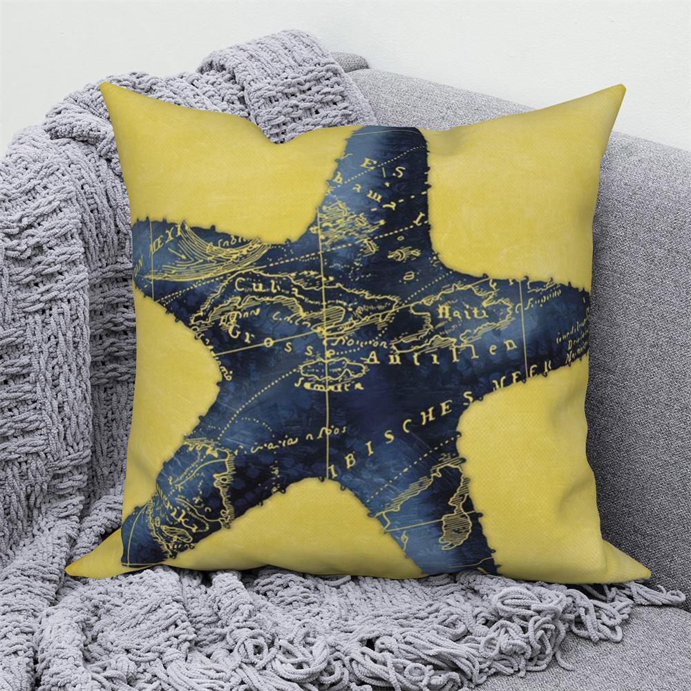 Juste de coussin de canapé bleu, taie d'oreiller, décoration de chambre à coucher, océan, mer, animal