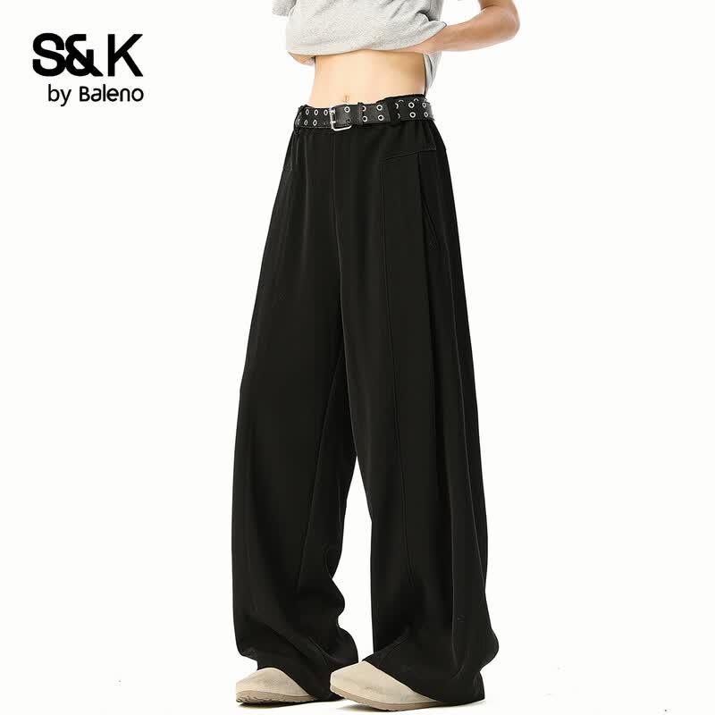 Baleno S&K Men's Ice Silk Straight-Fit Casual Trousers