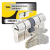 YALE Series 2100 High Security Cylinder, 35x35 Mm, Nickel-plated, Disengageable