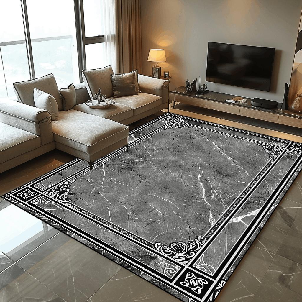 Modern Abstraction Rug Living Room Decoration Luxury Light Carpet Large Area Bedroom Comfortable Soft Mat Non-slip Lounge Rug