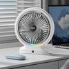 USB Quiet Fan Rechargeable with Colorful Light Small Cooling Fan Low Noise Portable Table Fan 3 Speeds for Home Bedroom Office