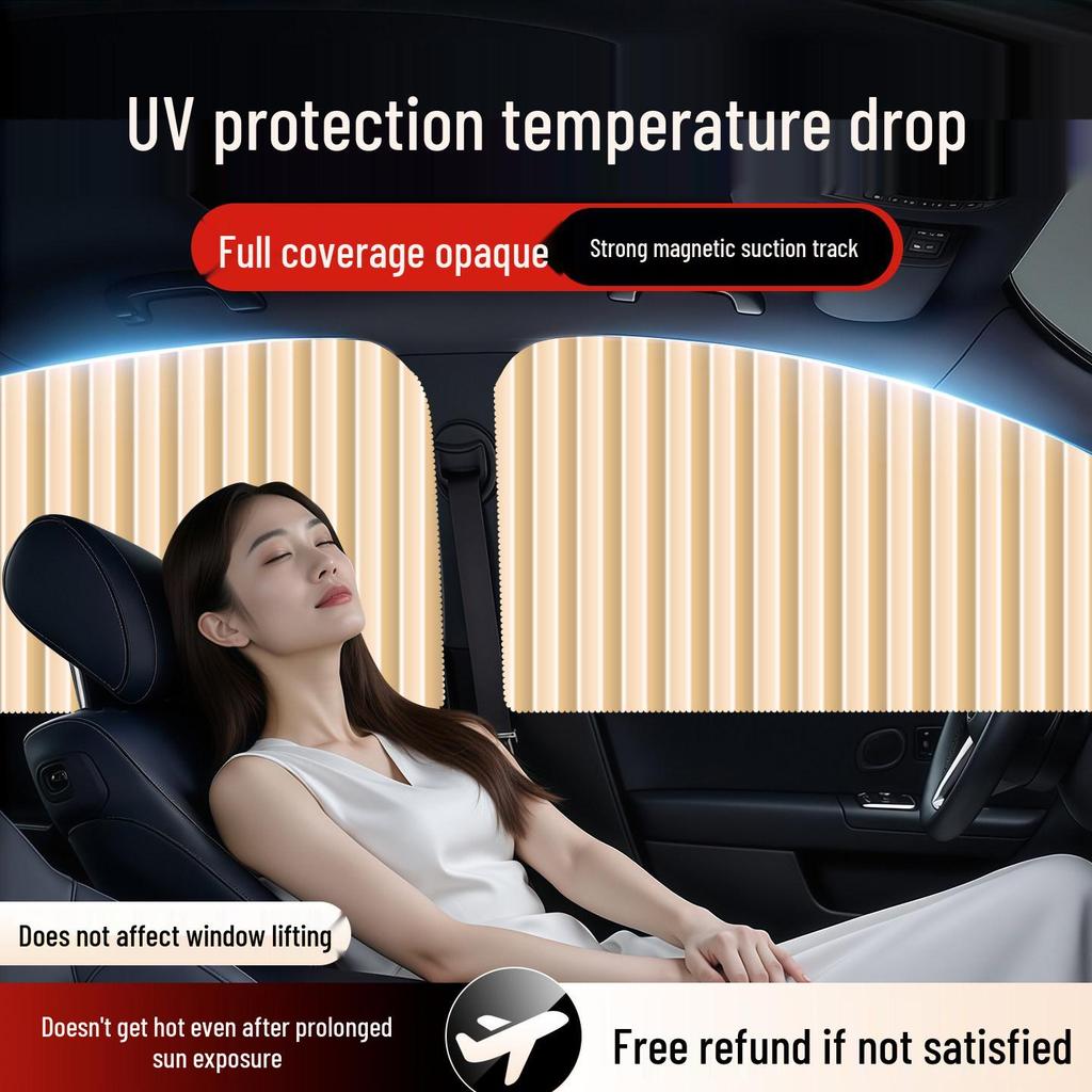Automotive Sunshade Curtain - Sun Protection & Privacy for Car Windows and Safety Seats