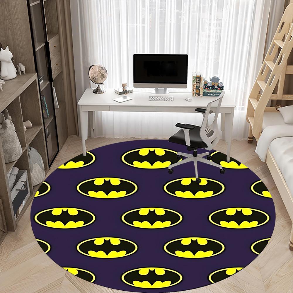 1pc Batman Office Round Area Rug, Under Office Chairs Bedroom Living Room Home Decor, Room Deco, Available in Various Sizes