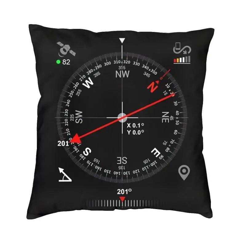 Bedroom Living Room Car Pillowcase Home Decor Digital Compass Cushion Cover Floor