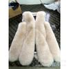 Haining fur winter new warm fur vest women's medium and long Korean version slim-fitting imitation fox fur coat