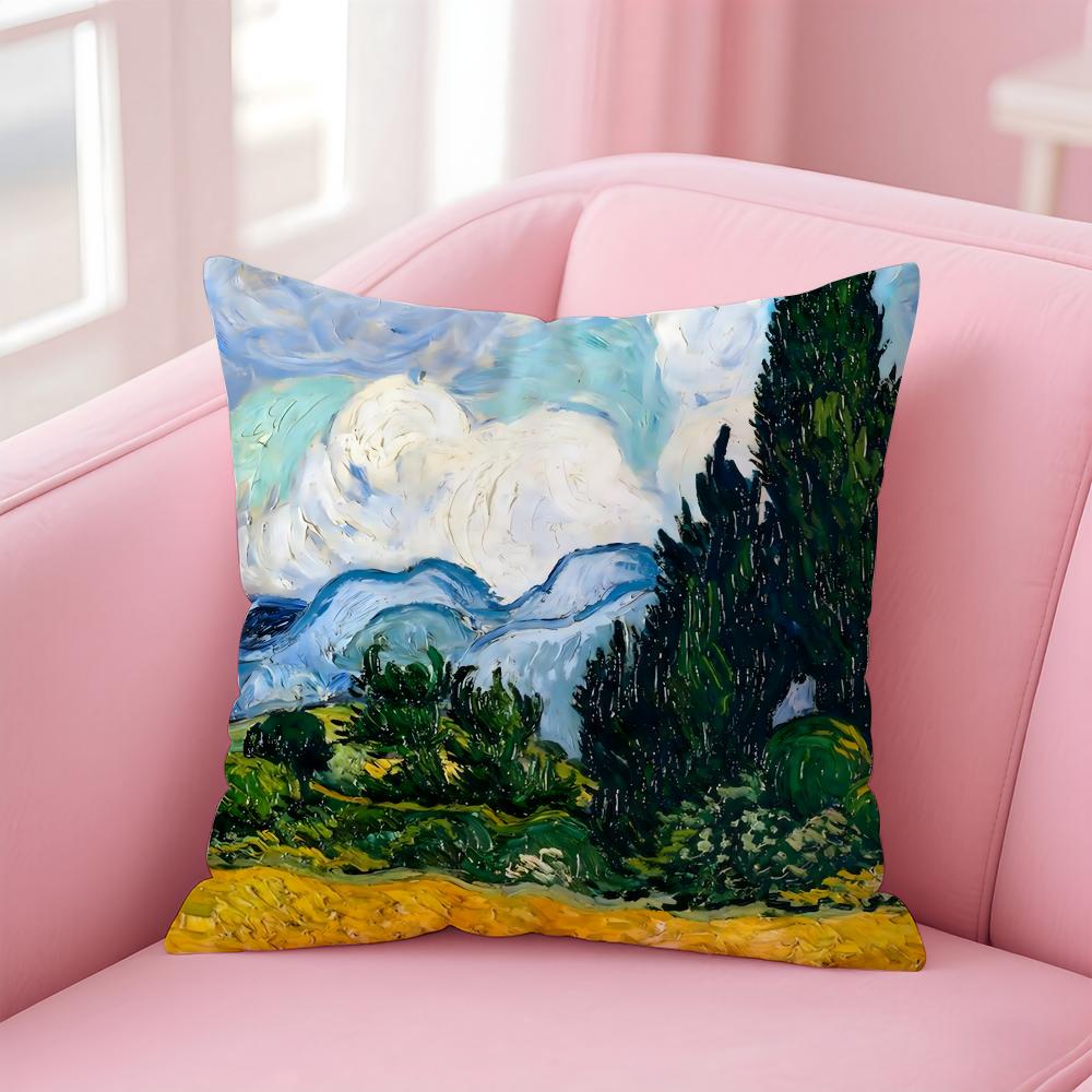 V-Van G-GoghS Cushion Cover Comfortable Reversible Pillow Cover Ideal for Car Sofa Bedroom & Beyond