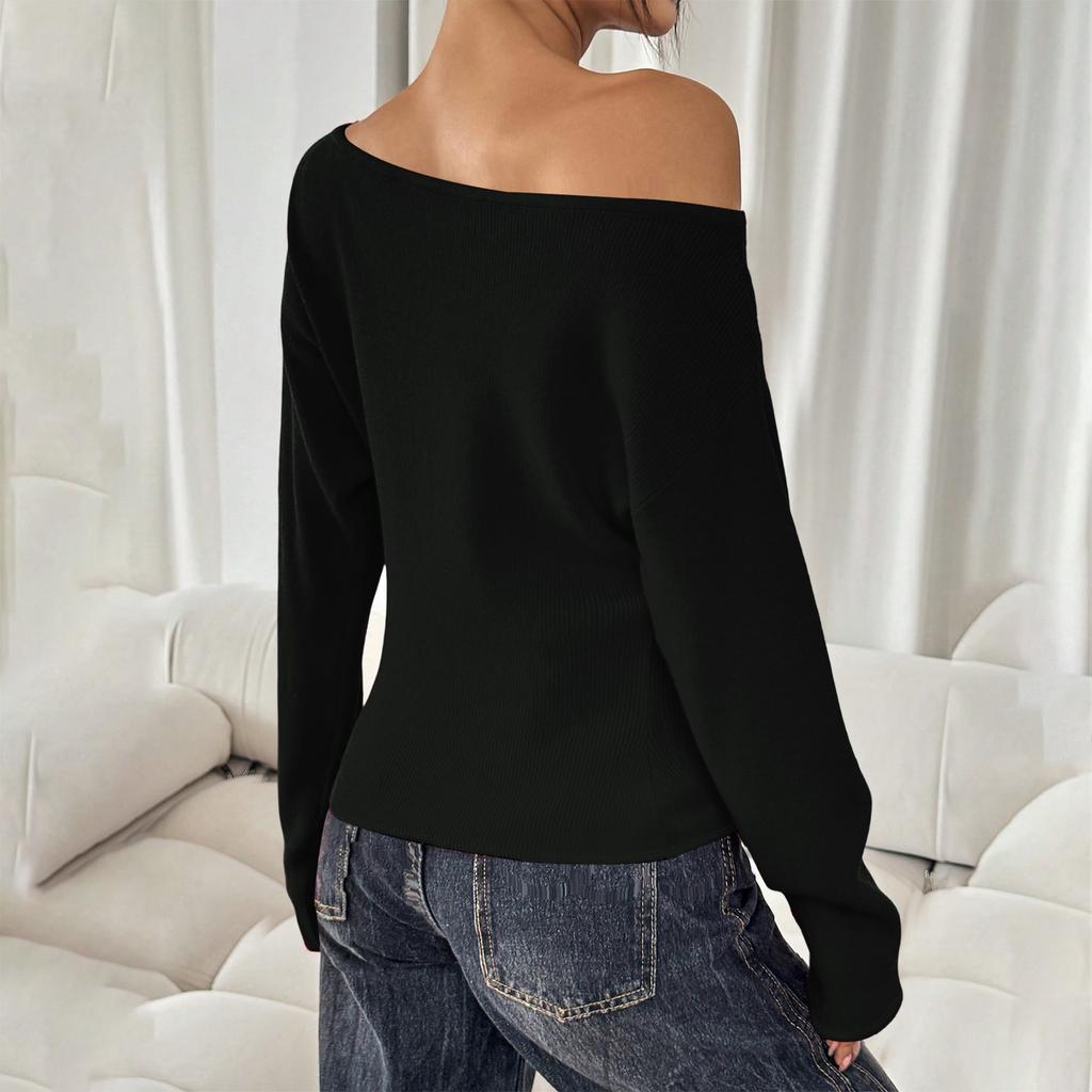 Women's Fashionable Long Sleeve Elegant Commuting And Casual Top