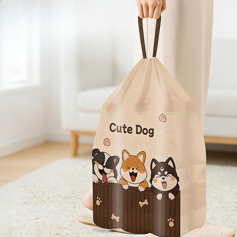 60Pcs Automatic Cinch Drawstring Trash Can Liners, Heavy Duty Leak Proof Plastic Garbage Bags For Kitchen And Home Ordinary